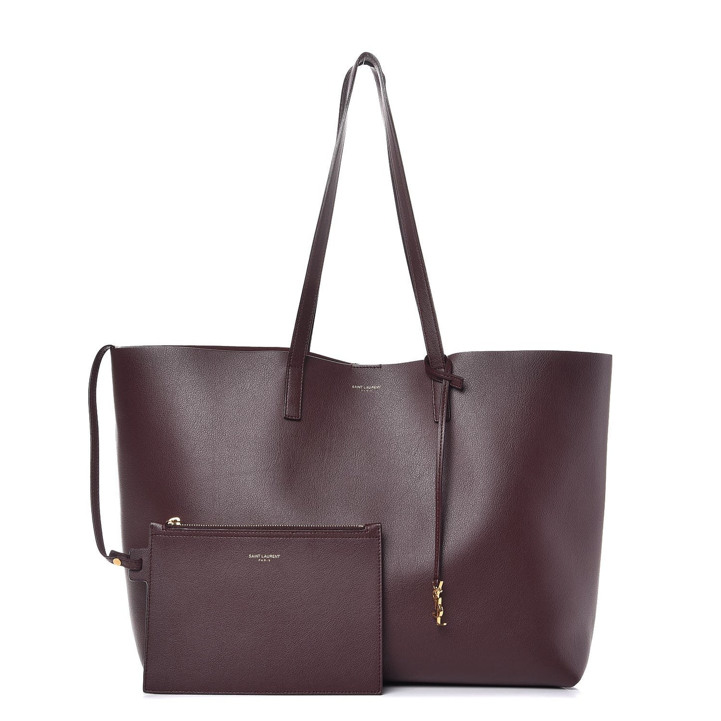 Calfskin Large Shopping Tote Bordeaux
