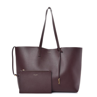 Saint Laurent Calfskin Large Shopping Tote Bordeaux 1 of 8