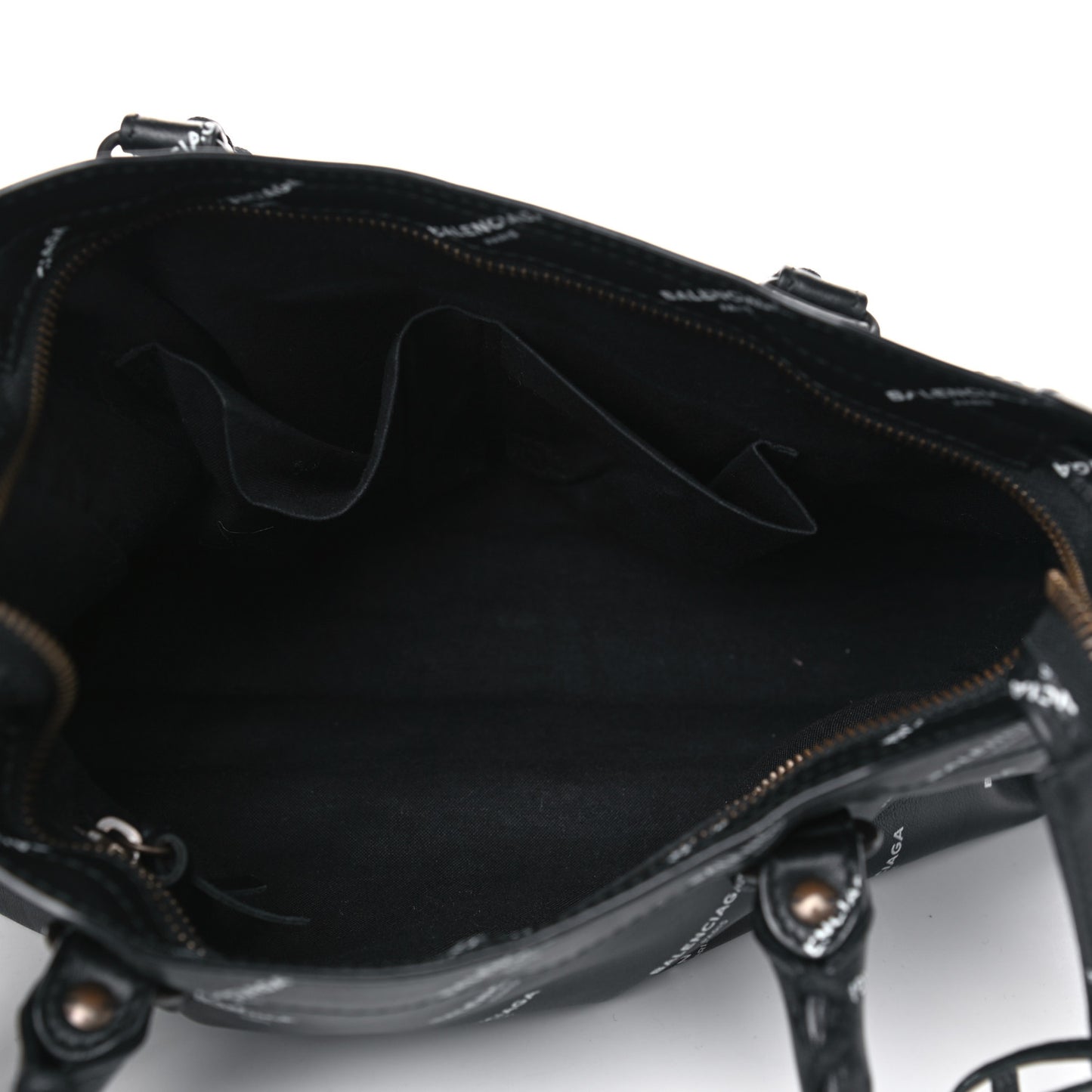 Veau Allover Logo Classic Hardware S City Black White
