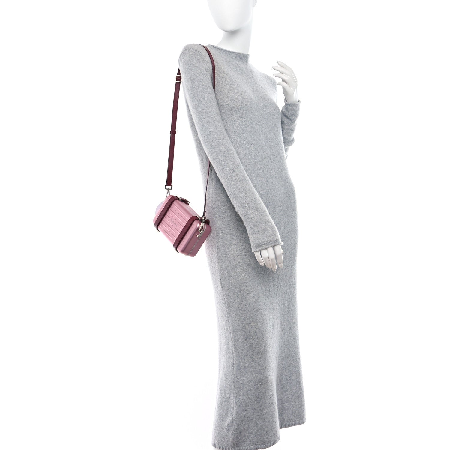 Christian Dior CHRISTIAN DIOR X RIMOWA Aluminum Personal Clutch On Strap Rose 2 of 13