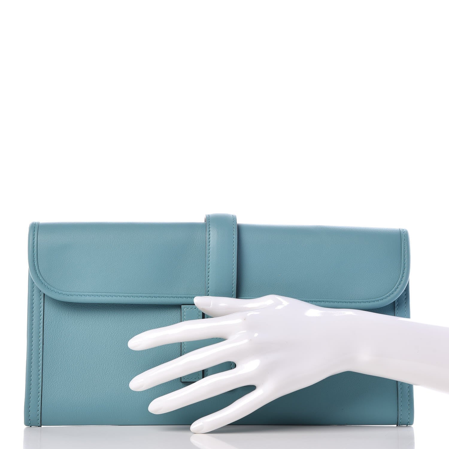 Hermes Swift Jige Elan 29 Clutch Bleu Saint Cyr 2 of 8
