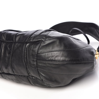 Prada Nappa Stripes Hobo Black 9 of 10