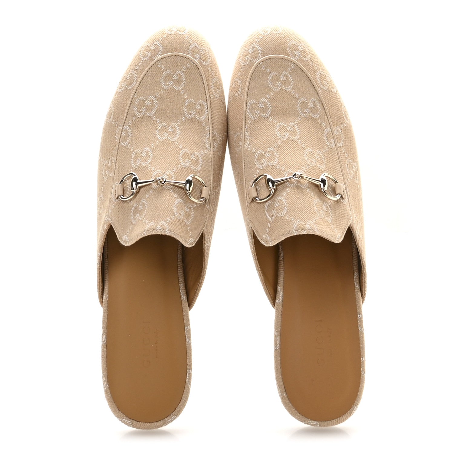 Gucci Summer Denim GG Malaga Kid Womens Princetown Slippers 40.5 Souffle Rose 2 of 8