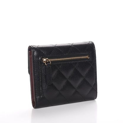 Chanel Caviar Quilted Compact Flap Wallet Black 3 of 9