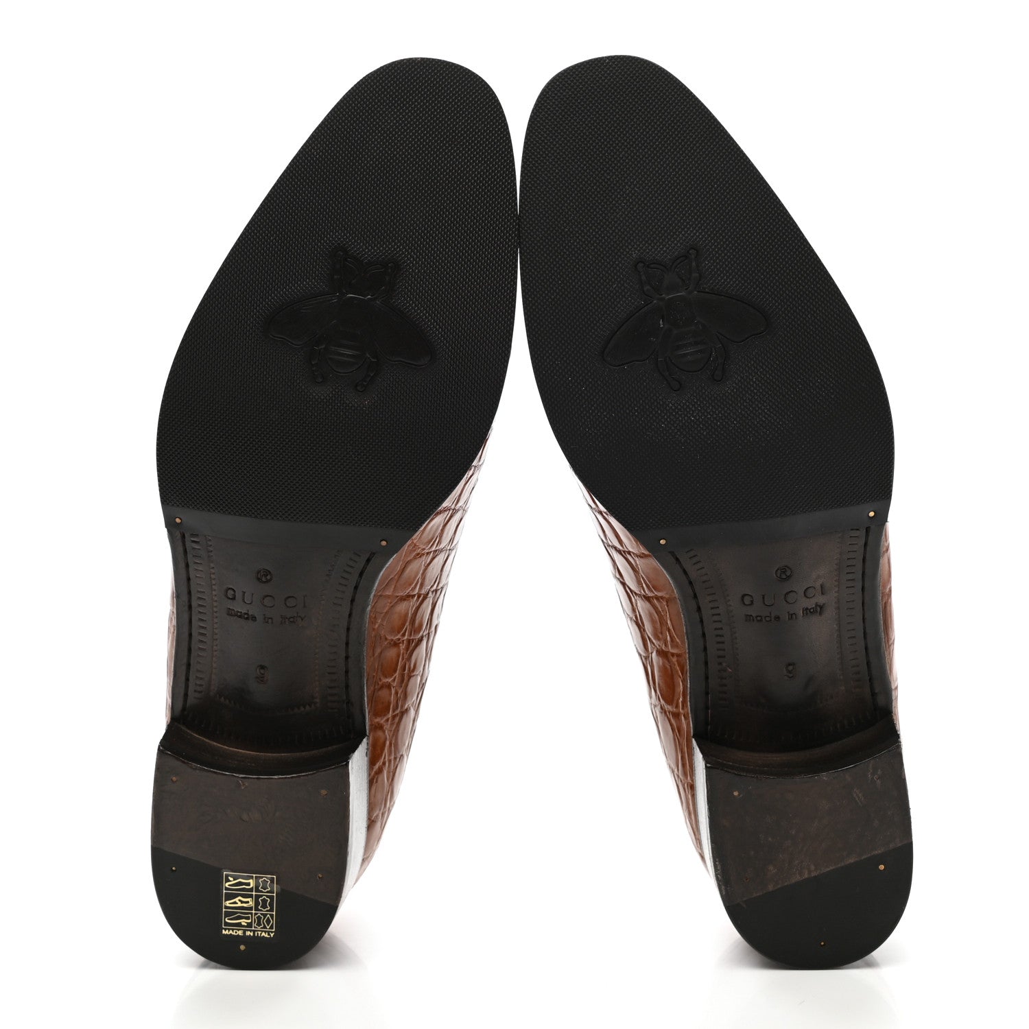 Gucci Crocodile Mens Loafers 9 Brown 5 of 7