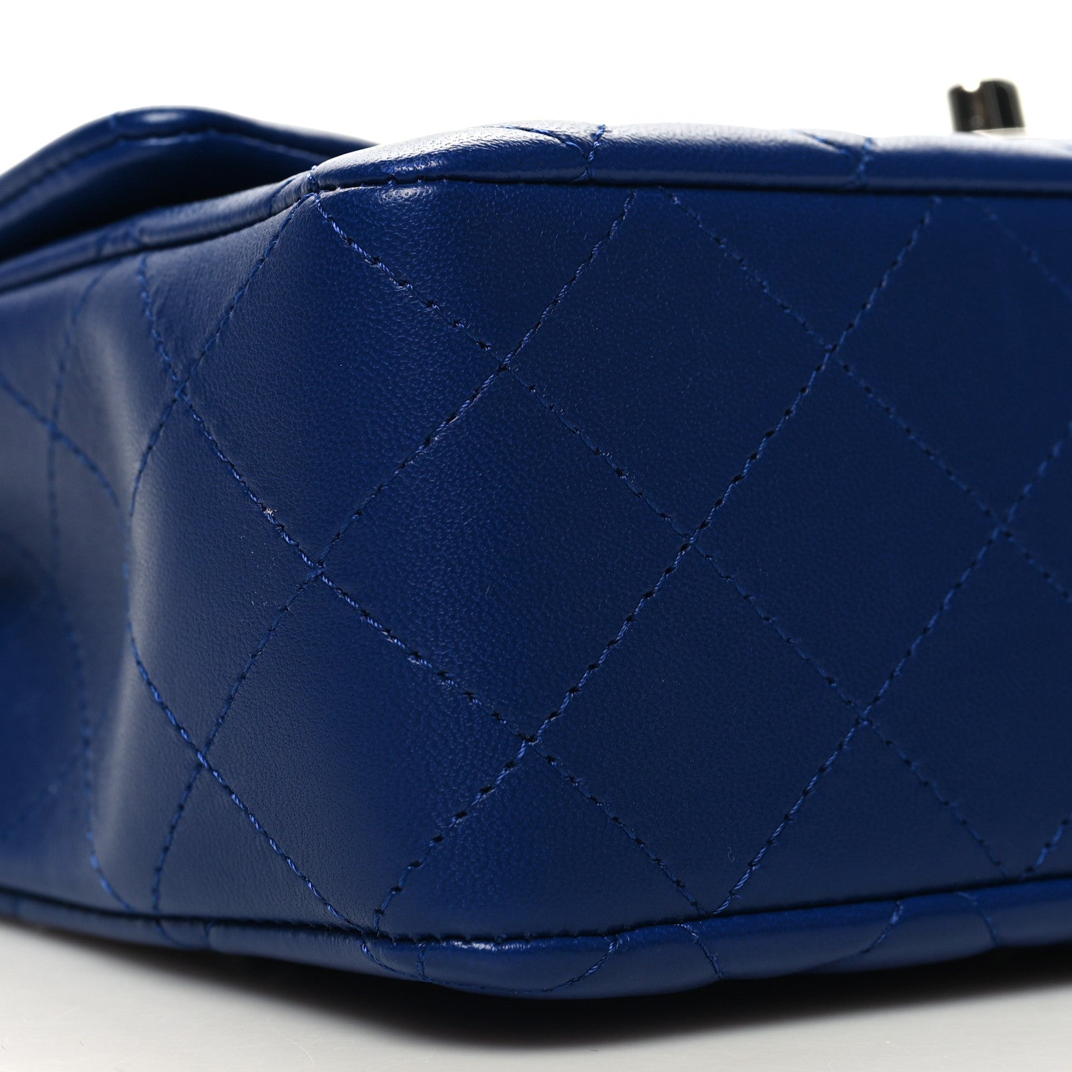 Chanel Lambskin Quilted Mini Rectangular Flap Royal Blue 9 of 11