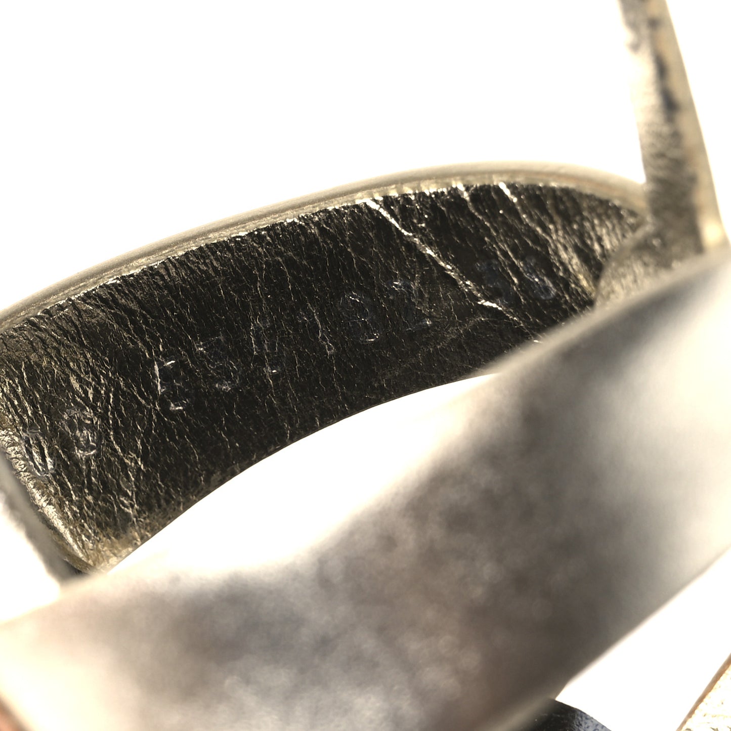 Metallic Nappa Tribute 75 Platform Sandals 36 Platino