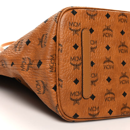 MCM Visetos Large Liz Reversible Shopper Tote Cognac 7 of 15