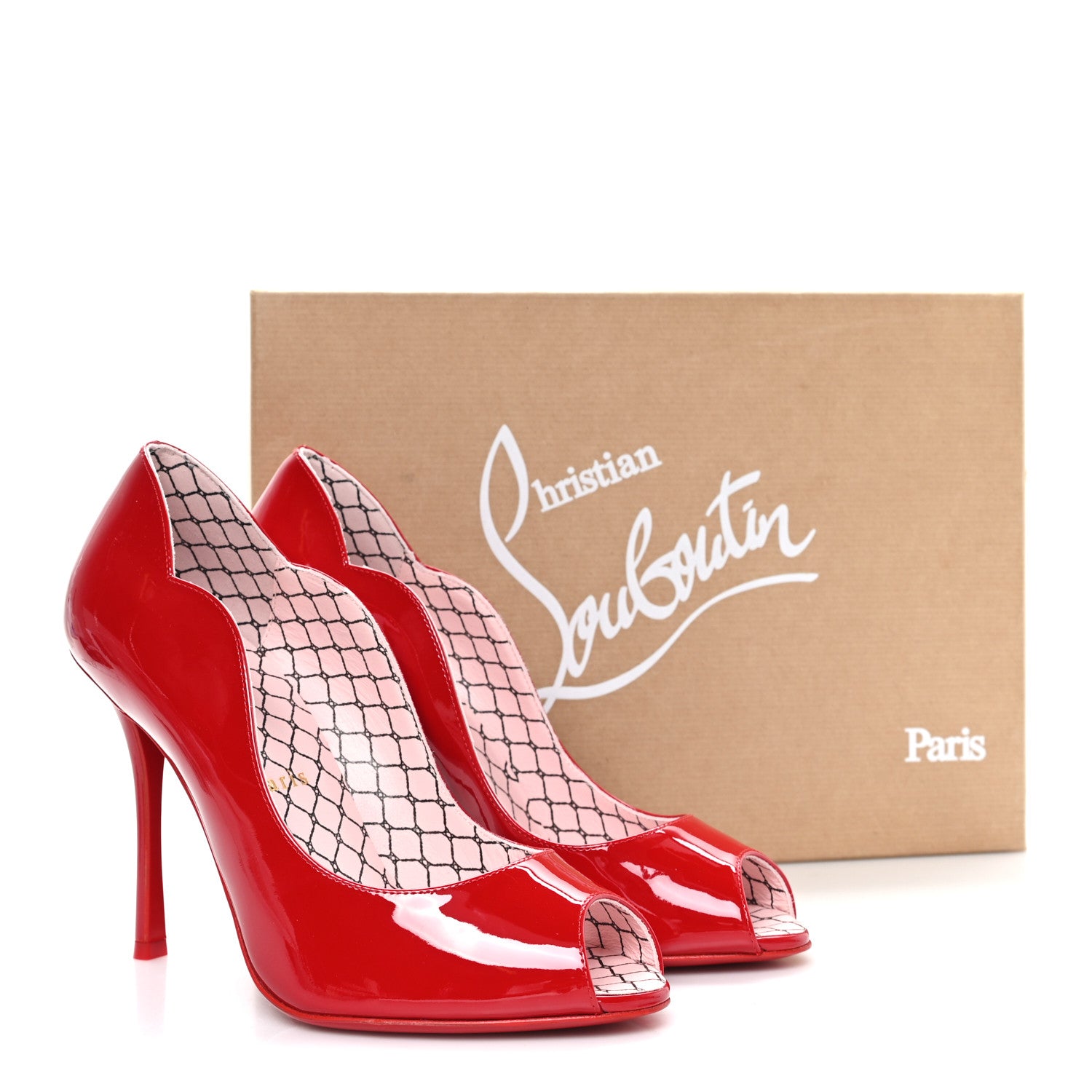 Christian Louboutin Patent Chick Up 100 Pumps 37 Loubi 1819957