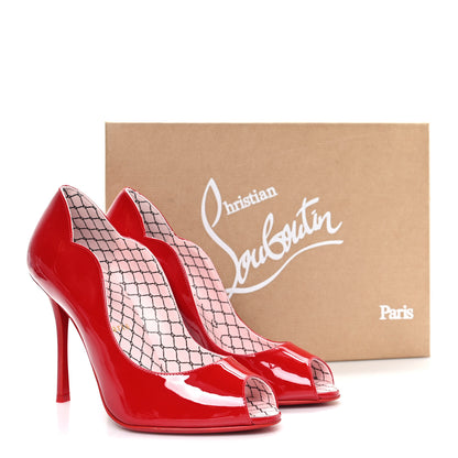Christian Louboutin Patent Chick Up 100 Pumps 37 Loubi 9 of 9