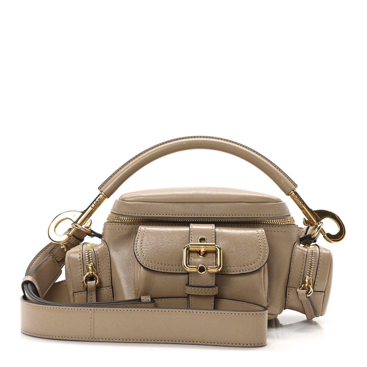 Shiny Buffalo Small Double Carry Camera Bag Brown