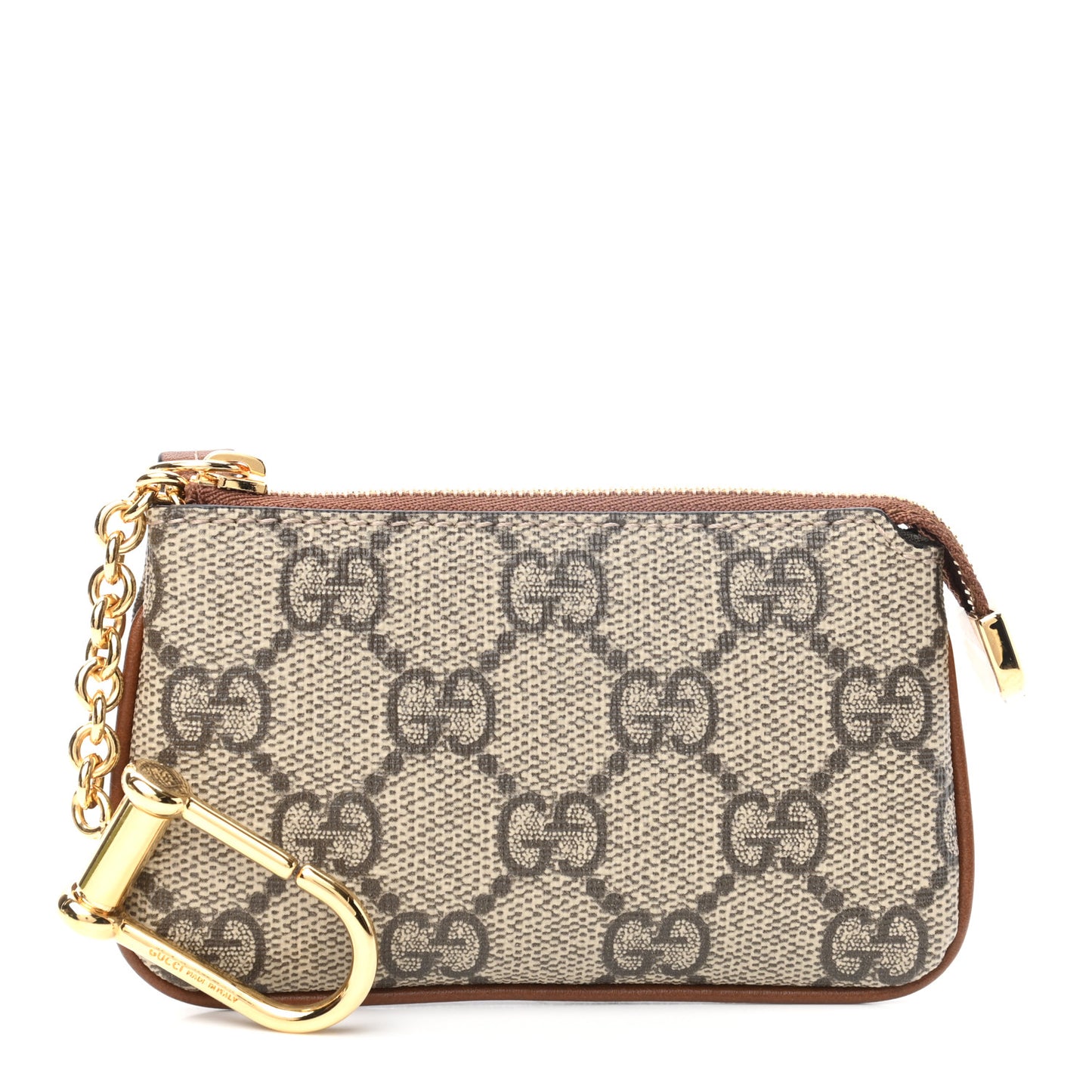 GG Supreme Monogram Key Case Beige Ebony Cuir