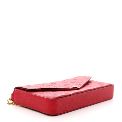 Louis Vuitton Empreinte Pochette Felicie Chain Wallet Scarlet 13 of 16