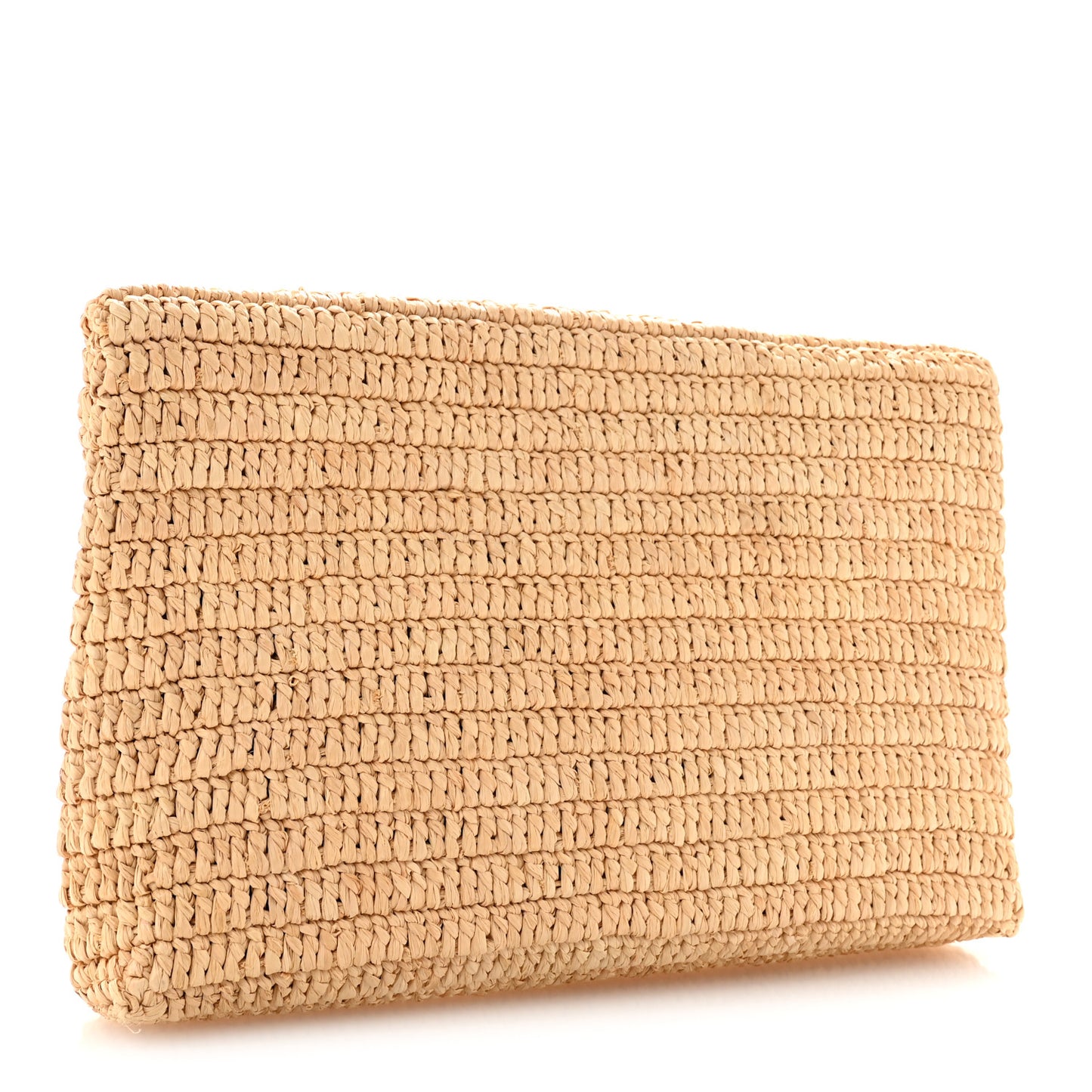 Raffia Large Cassandre Pouch Naturel Brick