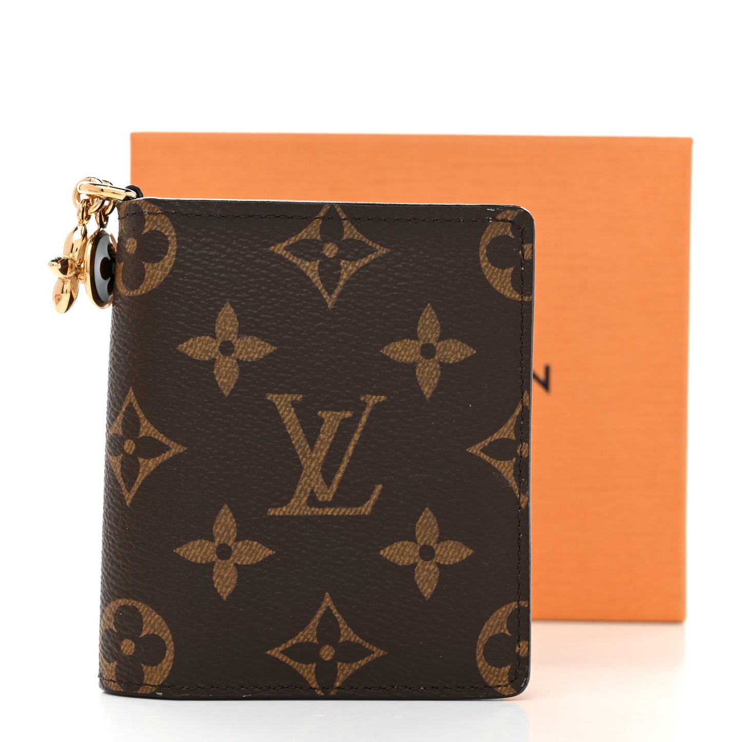 Monogram LV Charms Pocket Wallet Azure Blue
