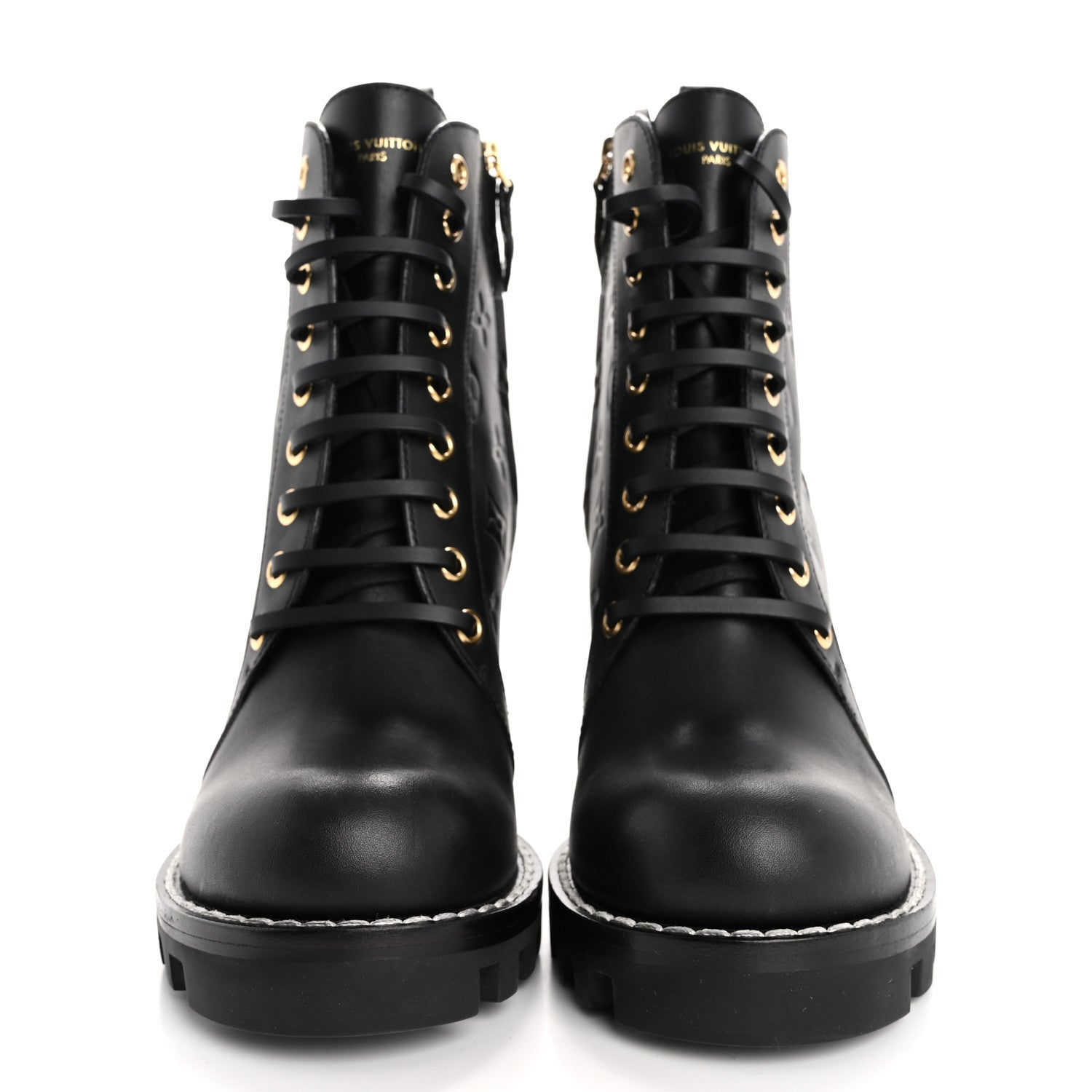 Louis Vuitton Calfskin Monogram Star Trail Ankle Boots 38.5 Black 3 of 11