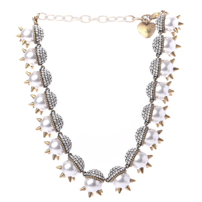 Gucci Spike Embellished Pearl Necklace 3 of 5