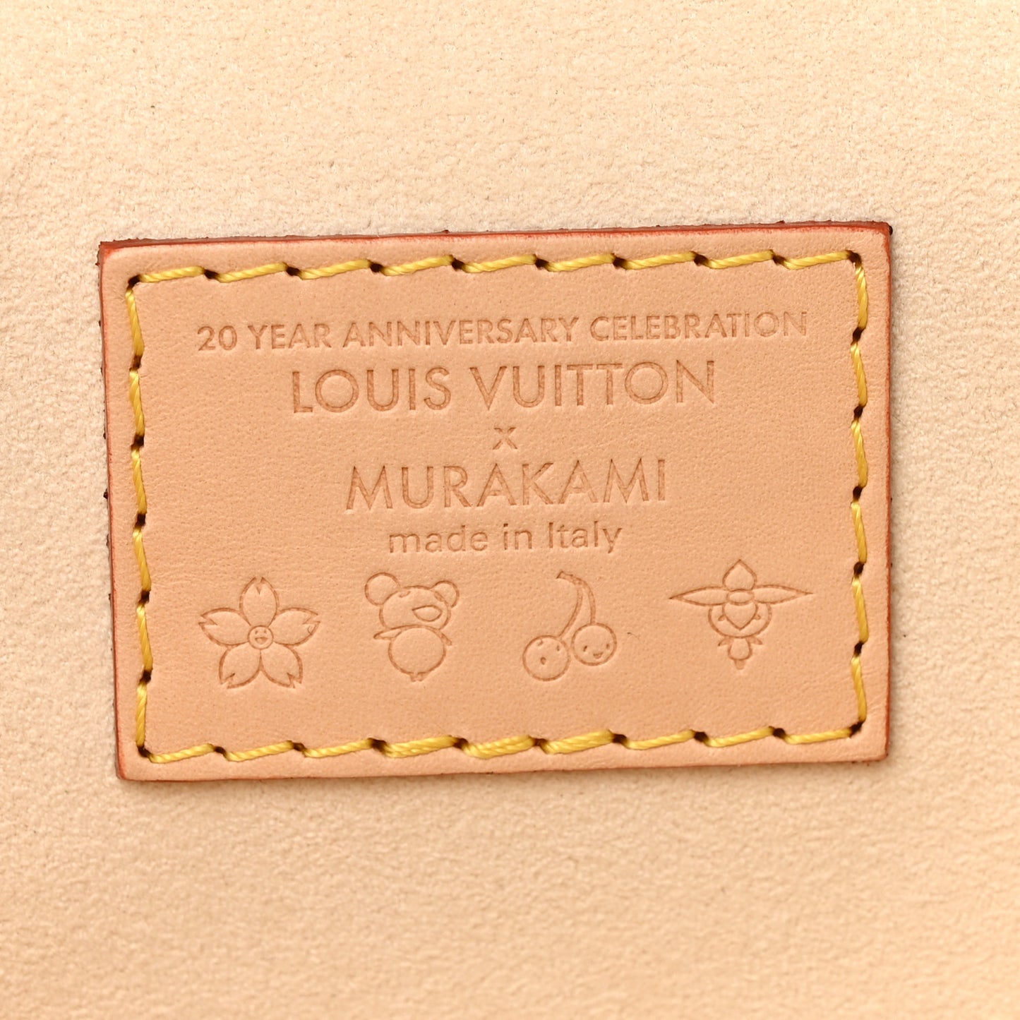 LV x TM Monogram Multicolor Vanity Chain Pouch White