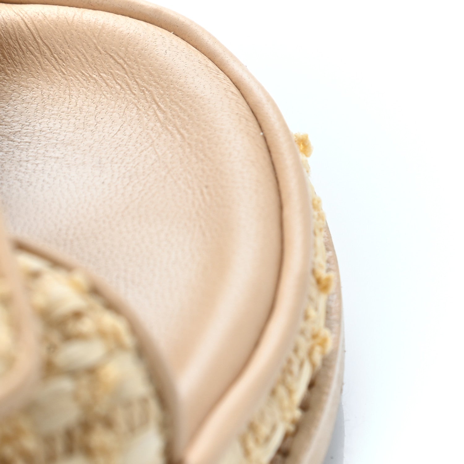 Chanel Braided Fabric Velcro Dad Sandals 38.5 Beige 11 of 19