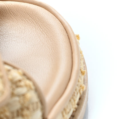 Chanel Braided Fabric Velcro Dad Sandals 38.5 Beige 11 of 19