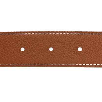 Hermes Box Togo 32mm Au Carre H Belt 85 Black Gold 8 of 9