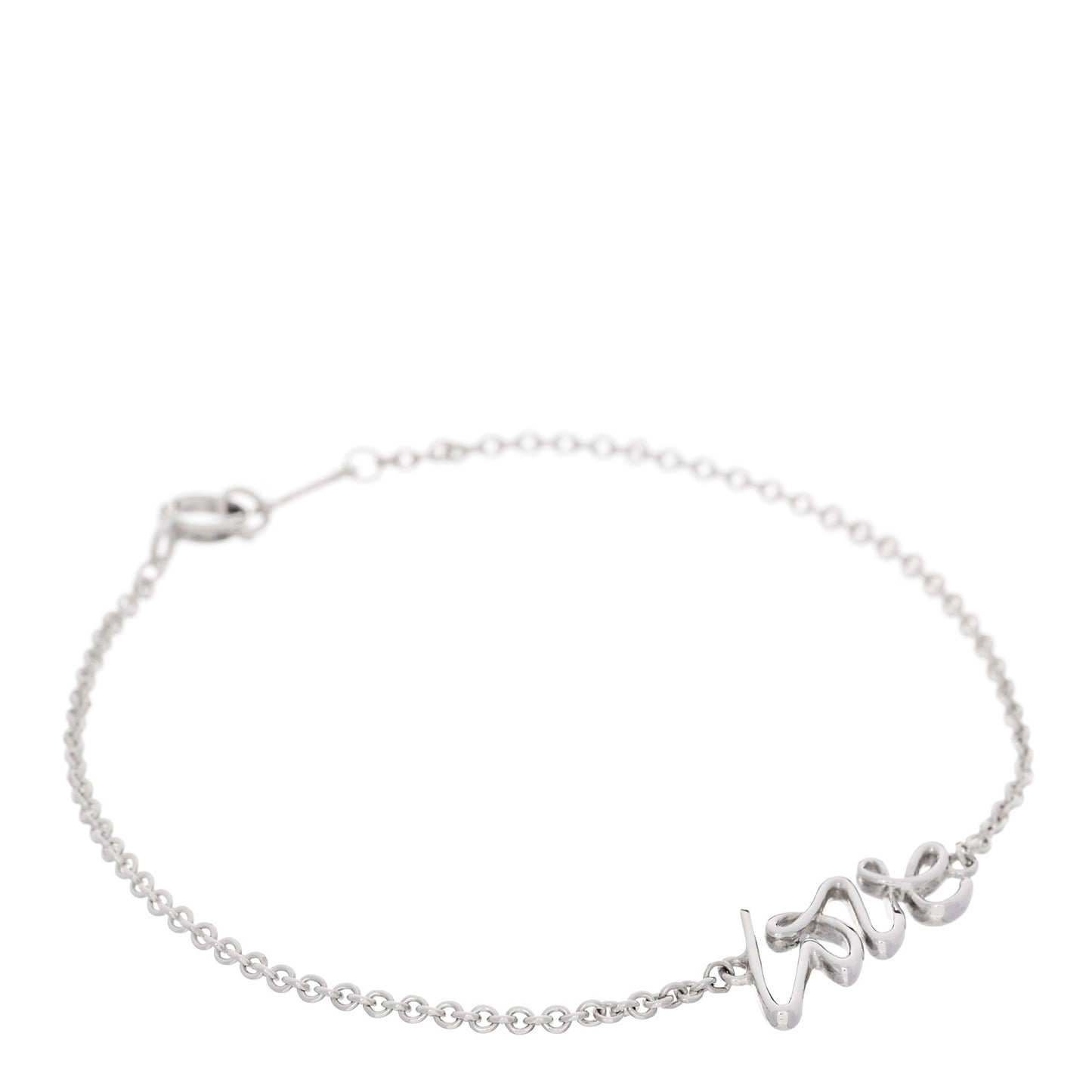 Sterling Silver Graffiti Love Bracelet
