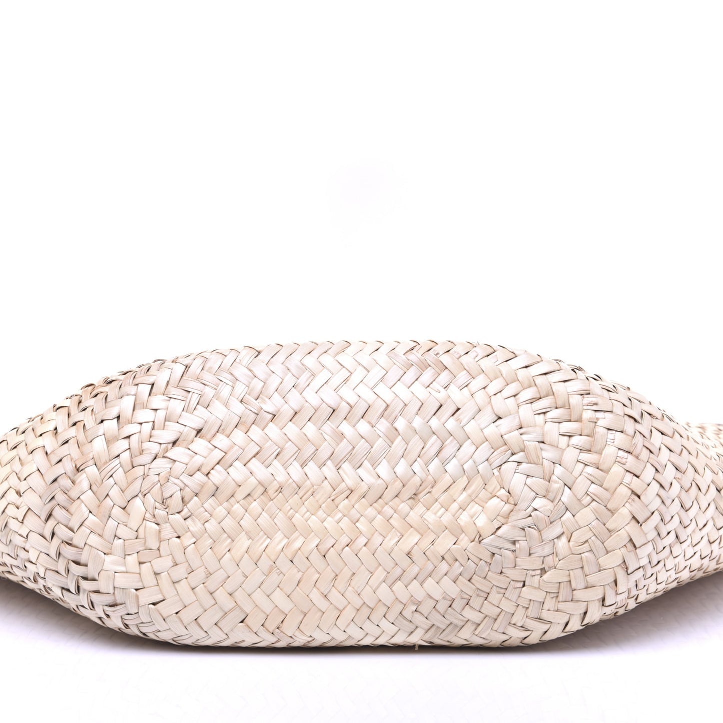 Straw Calfskin Bistrot Panier Small Tote Natural