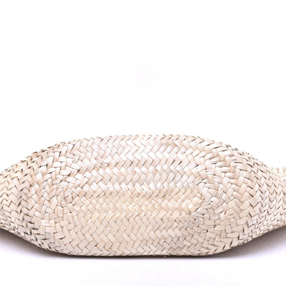 Balenciaga Straw Calfskin Bistrot Panier Small Tote Natural 8 of 14