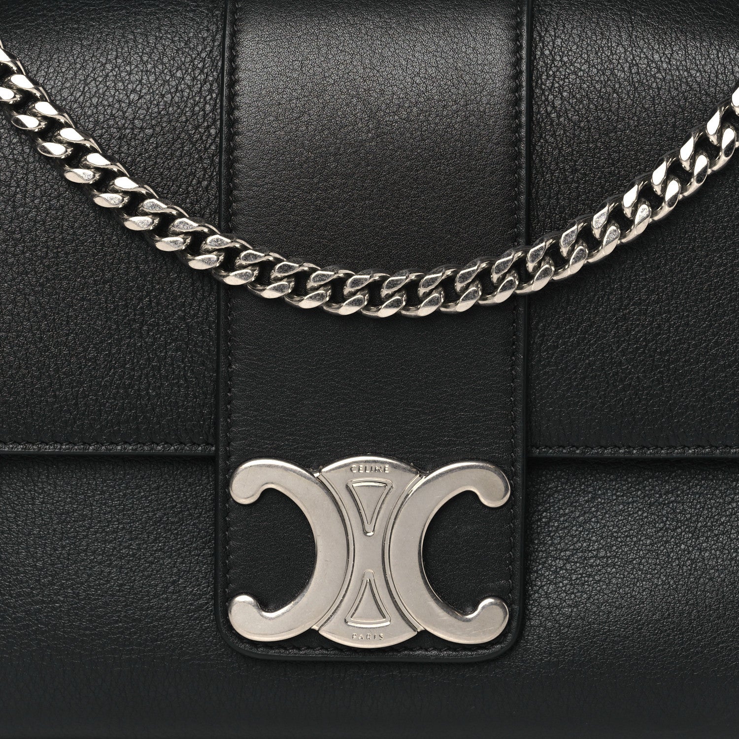 Celine Supple Calfskin Medium Victoire Bag Black 7 of 9