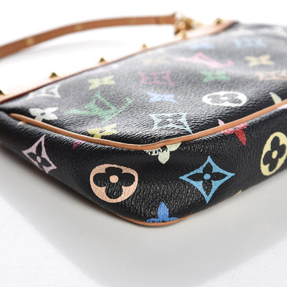 Louis Vuitton Monogram Multicolor Pochette Accessories Black 10 of 17