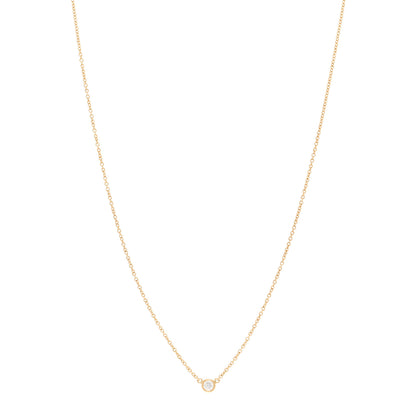 Tiffany 18K Yellow Gold Diamond .10ct Elsa Peretti Diamonds by the Yard Pendant Necklace 1 of 5