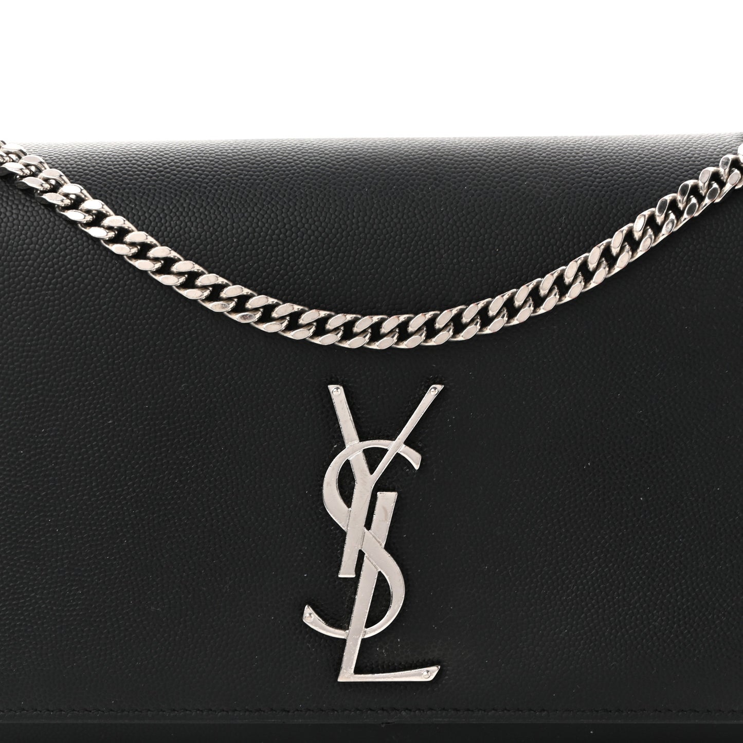 Grain De Poudre Medium Classic Monogram Kate Satchel Black