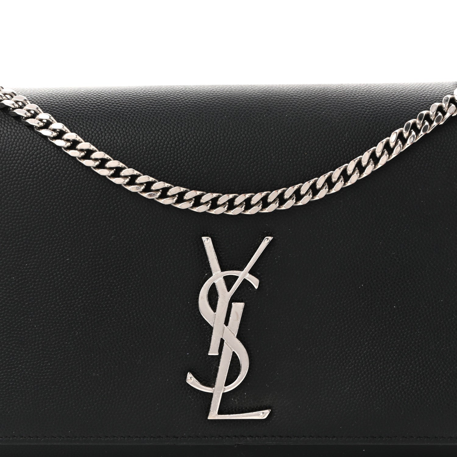 Saint Laurent Grain De Poudre Medium Classic Monogram Kate Satchel Black 8 of 12