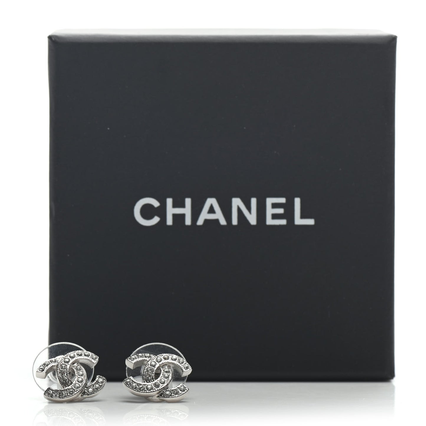 Crystal Timeless CC Earrings Silver