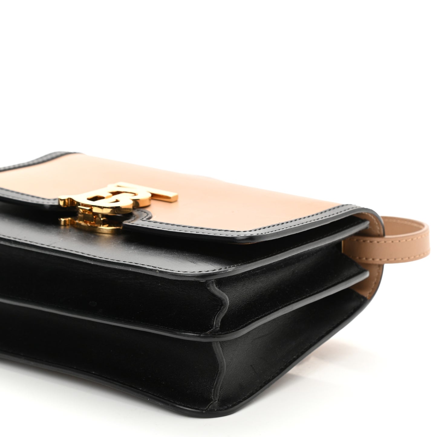 Calfskin Small TB Envelope Clutch Bag Malt Brown