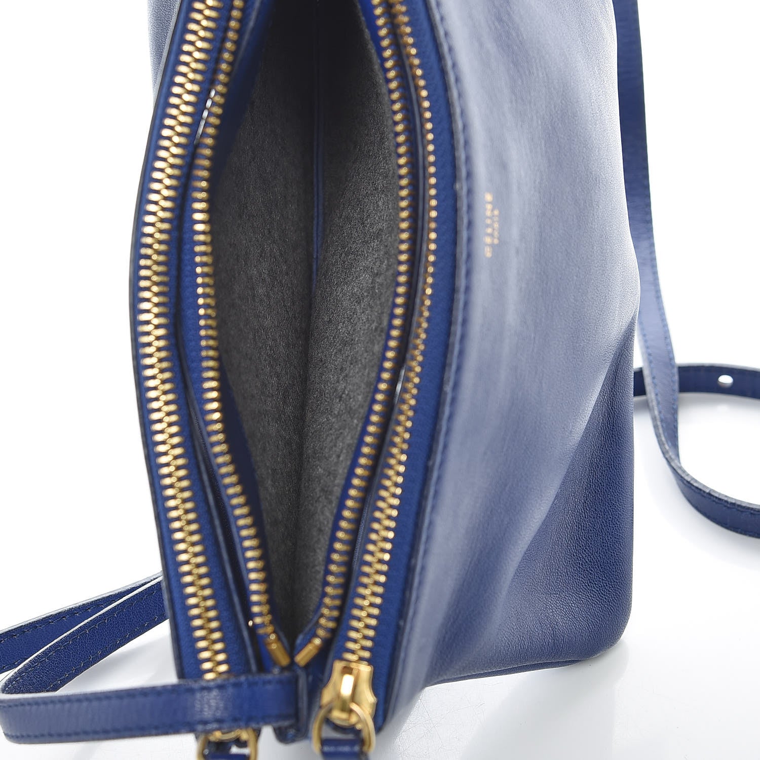 Celine Lambskin Small Trio Crossbody Bag Electric Blue 8 of 12