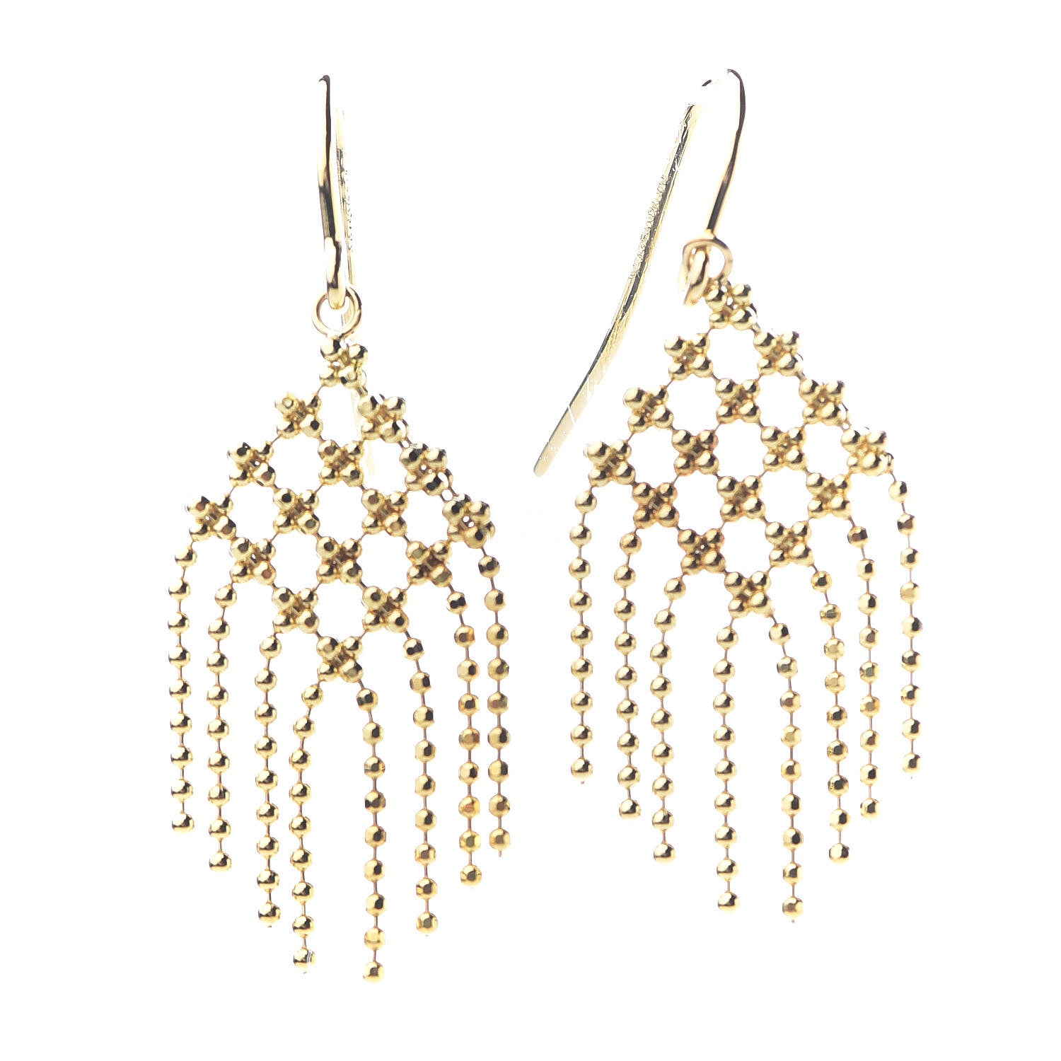 Tiffany 18K Yellow Gold Fringe Drop Earrings 1 of 4