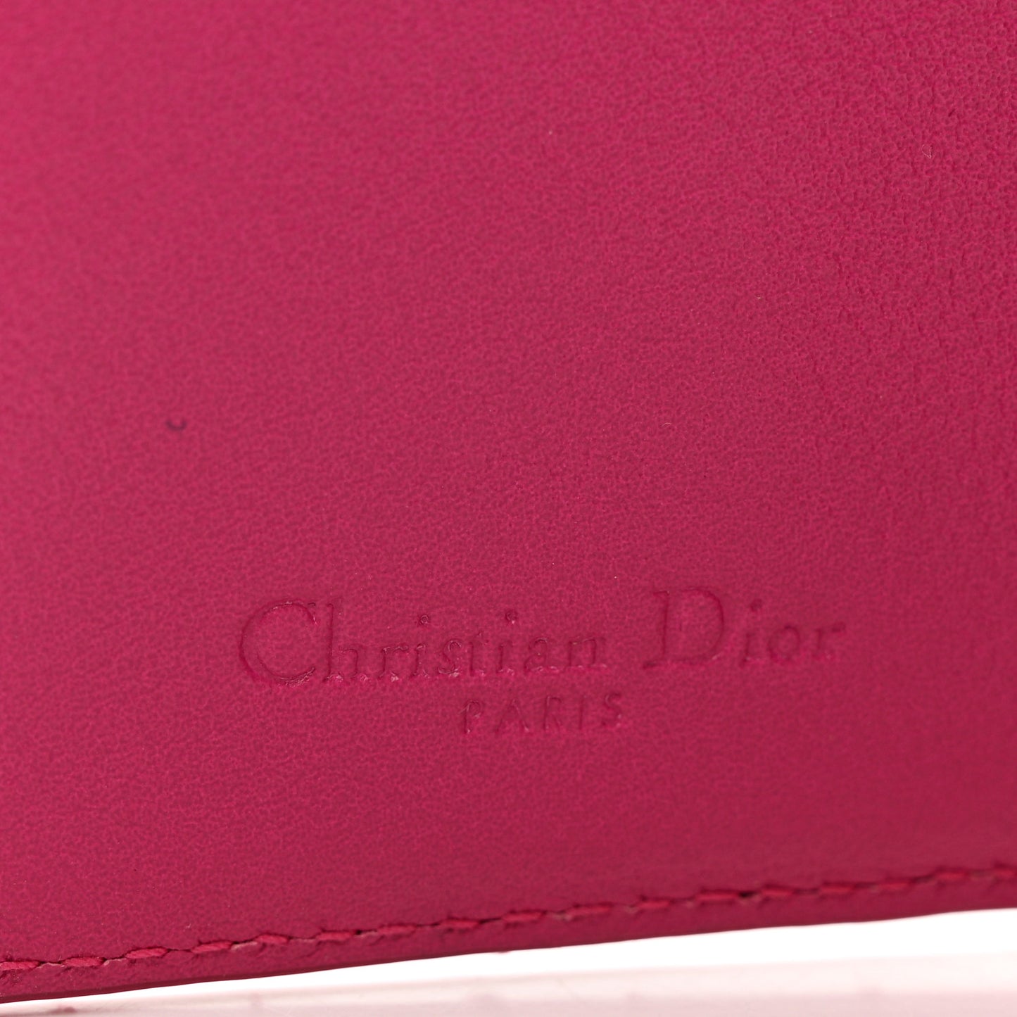 Patent Cannage Lady Dior Eden Wallet Pink