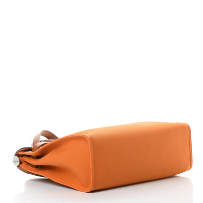 Hermes Vache Hunter Toile Herbag Zip 31 PM Orange 5 of 13