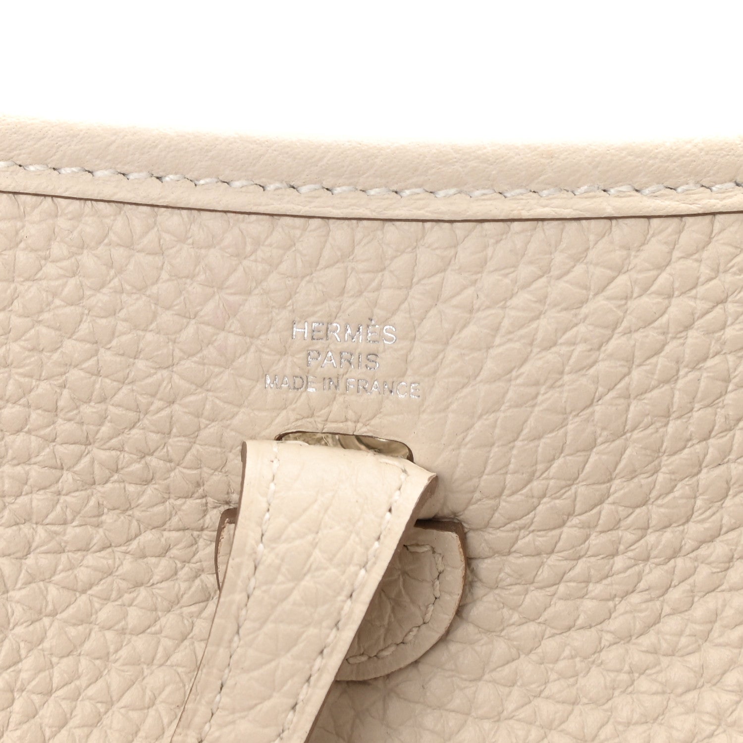 Hermes Taurillon Clemence Evelyne TPM Craie 6 of 11