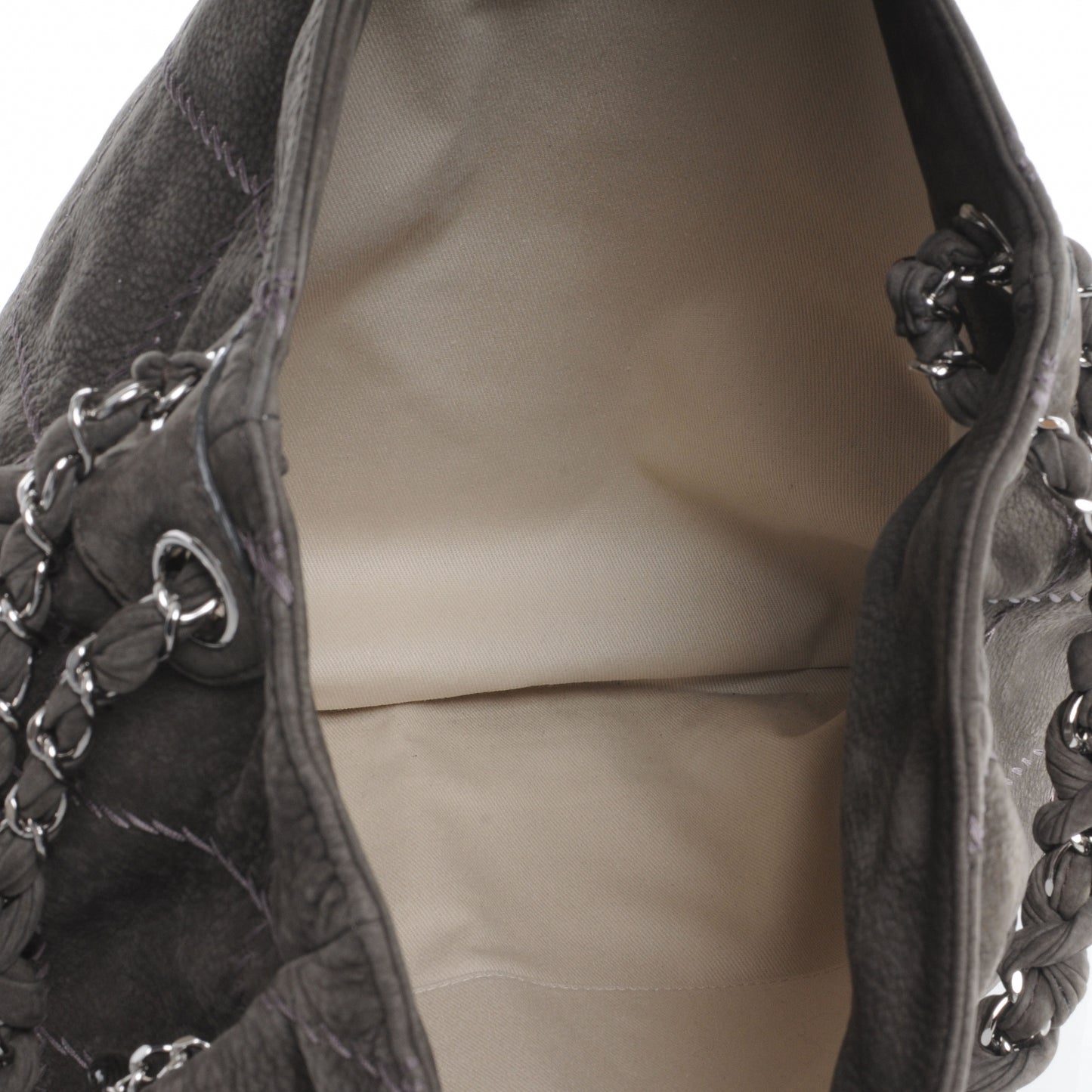 Suede Ultimate Stitch Hobo Grey