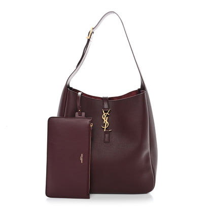 Saint Laurent Supple Calfskin Large Le 5 A 7 Soft Hobo Rouge Legion 3 of 11
