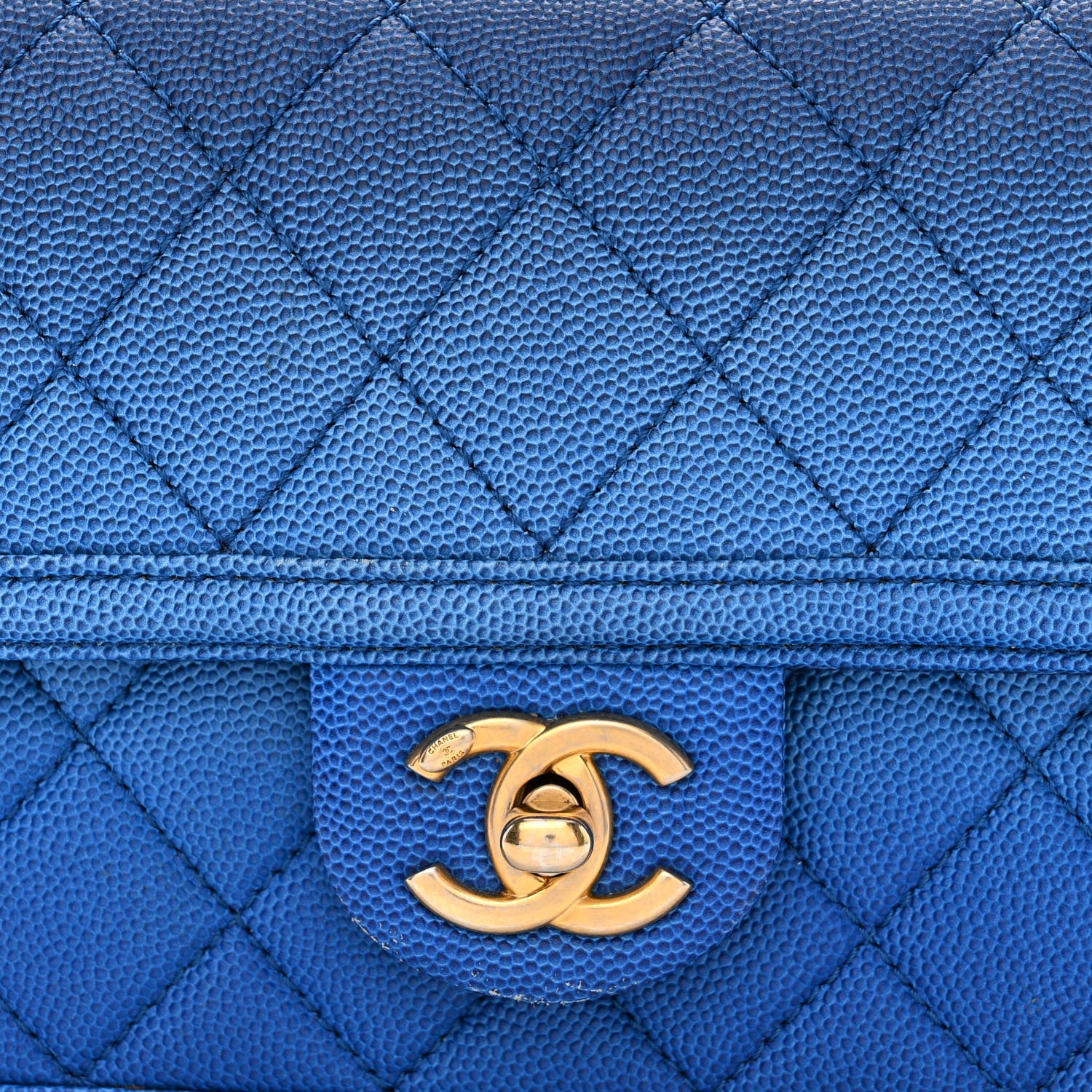 Chanel Caviar Quilted Sunset On The Sea Waist Bag Blue 8 of 13
