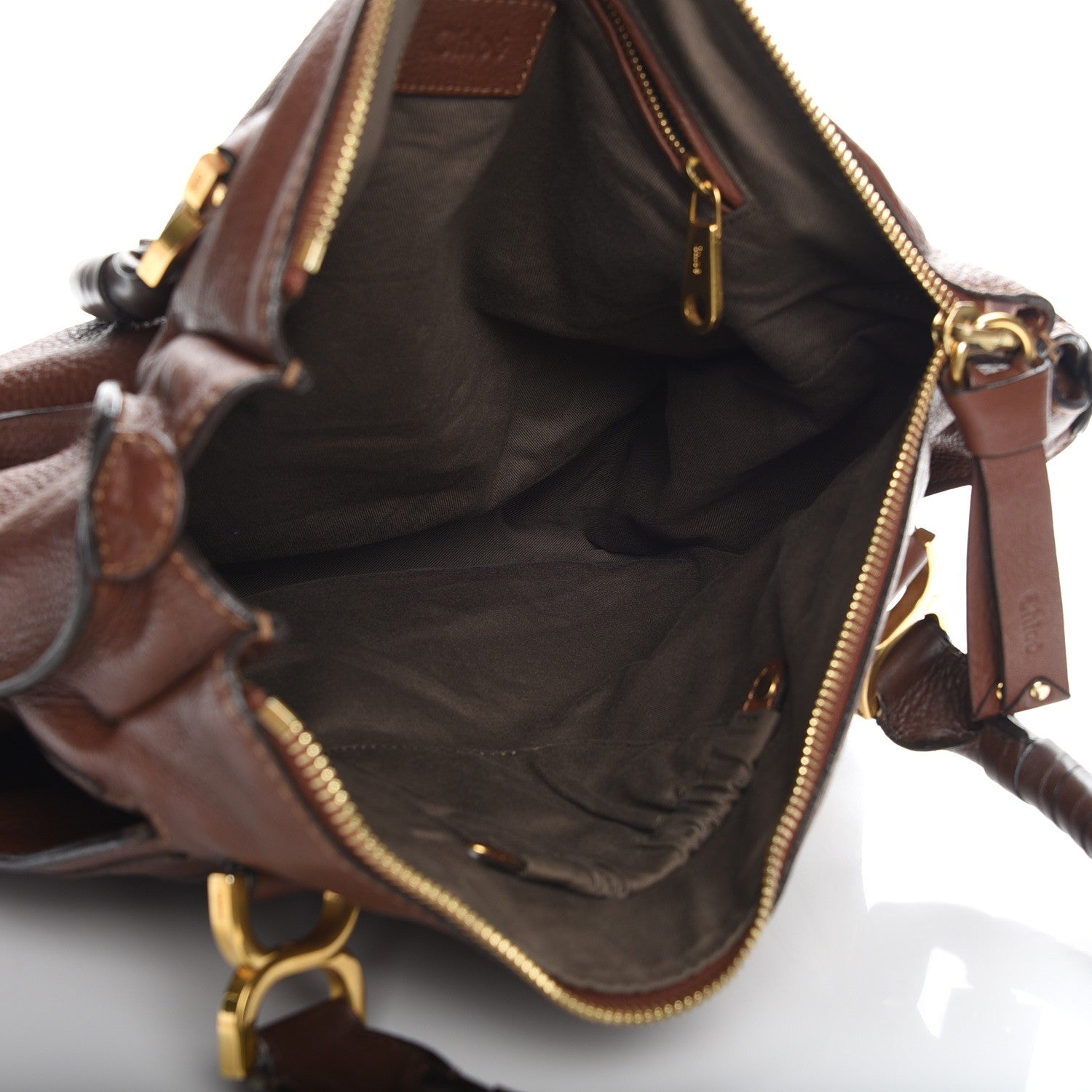 Chloe Calfskin Large Marcie Satchel Oak 6 of 6