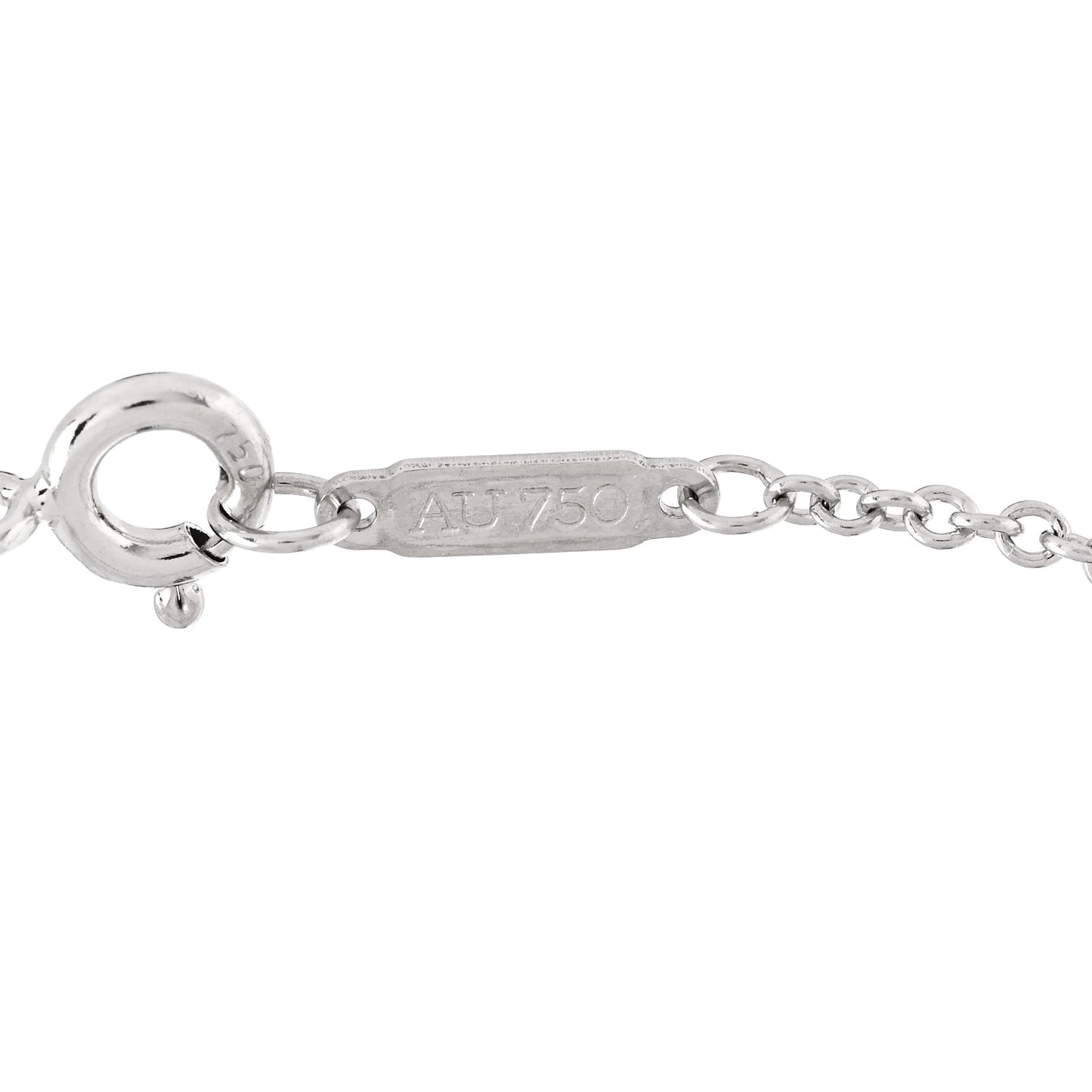 18K White Gold Diamond T Double Chain Bracelet