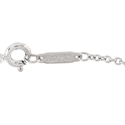 Tiffany 18K White Gold Diamond T Double Chain Bracelet 4 of 5