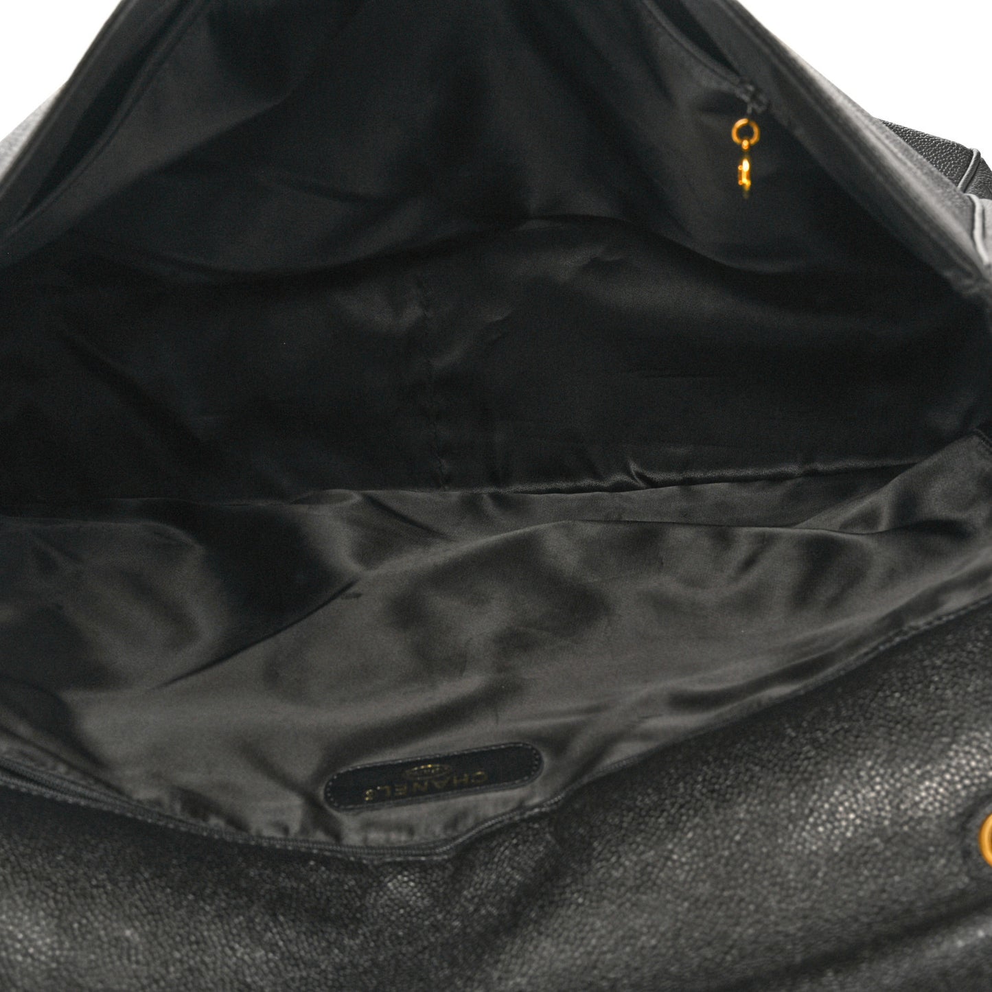 Caviar Flap XL Shoulder Bag Black