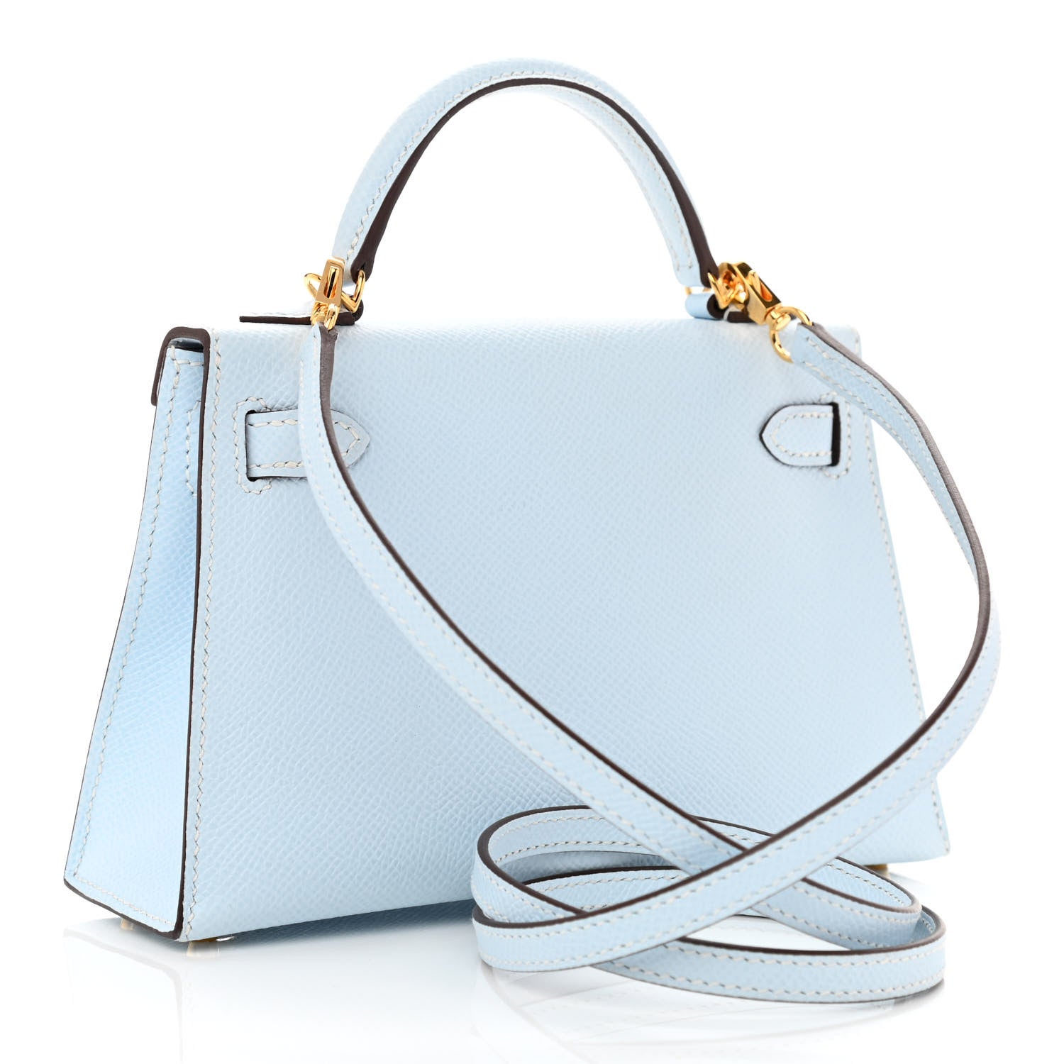 Hermes Epsom Mini Kelly Sellier 20 Bleu Brume 3 of 10