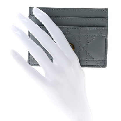 Christian Dior Supple Calfskin Cannage Caro Five-Slot Card Holder Cloud Blue 2 of 8