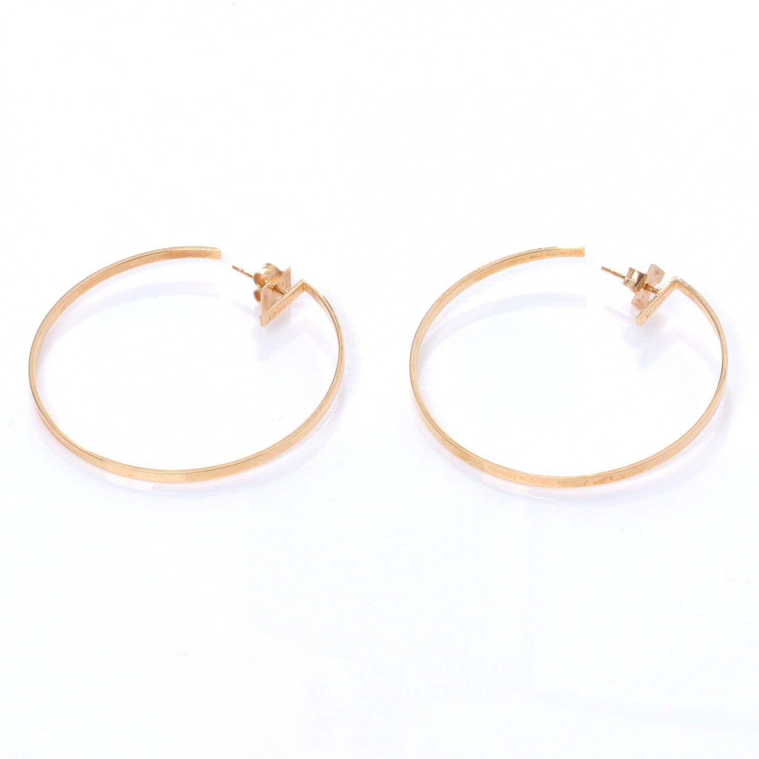 Gucci 18K Rose Gold G Hoop Earrings 1 of 5